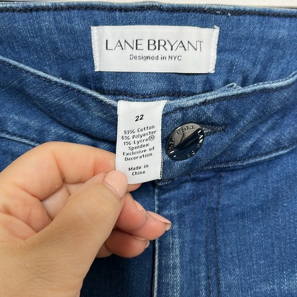 New Lane Bryant Mid Rise Super Stretch Skinny Distressed Jeans Women Plus Sz 22 - Picture 4 of 8